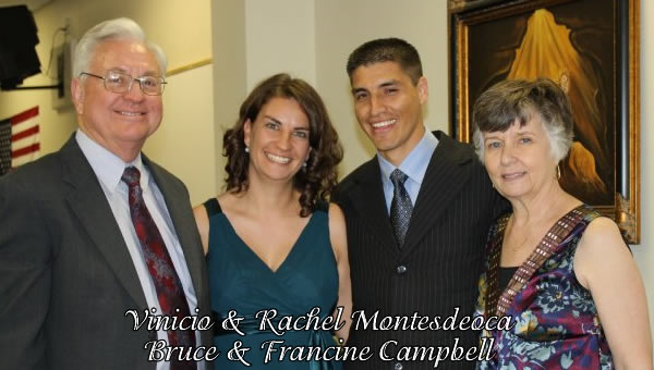Bruce & Francine Campbell with Vinicio & Rachel at their Dallas wedding reception